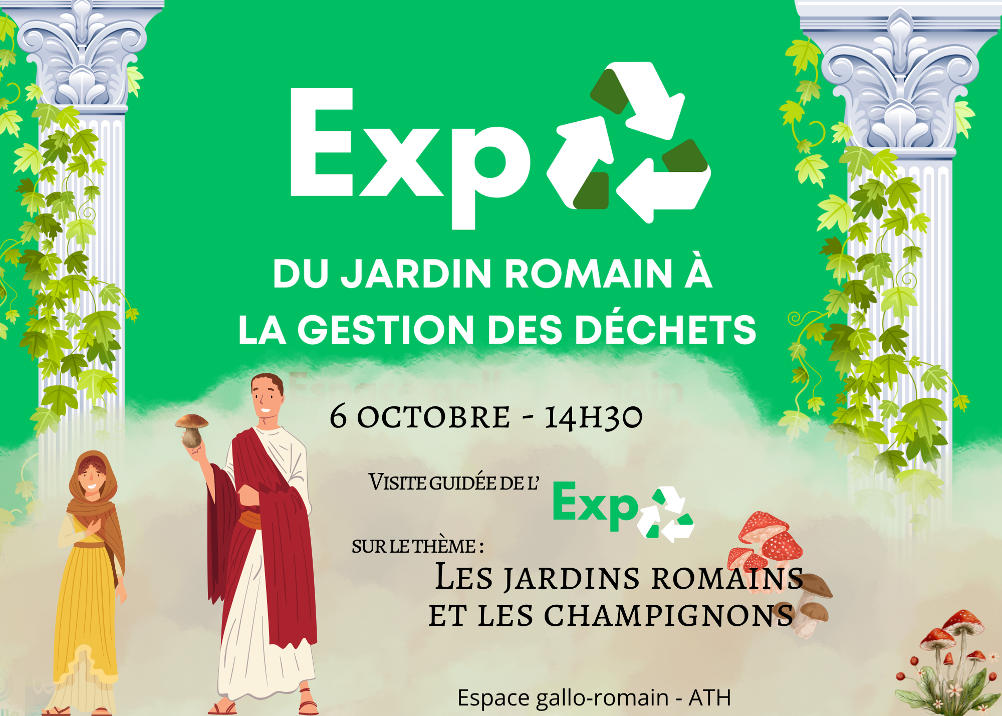 Jardins romains et champignons