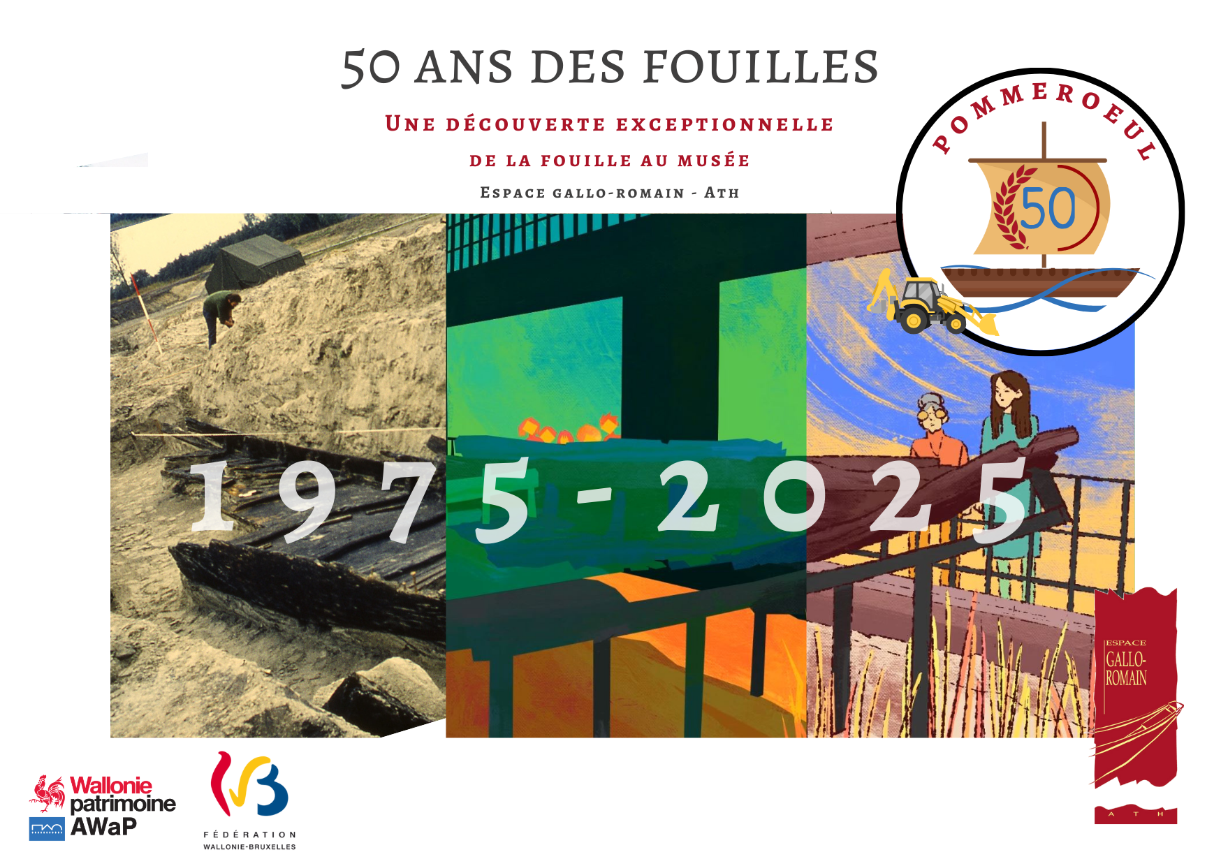 Invitation VIP scolaire 50 ans fouilles