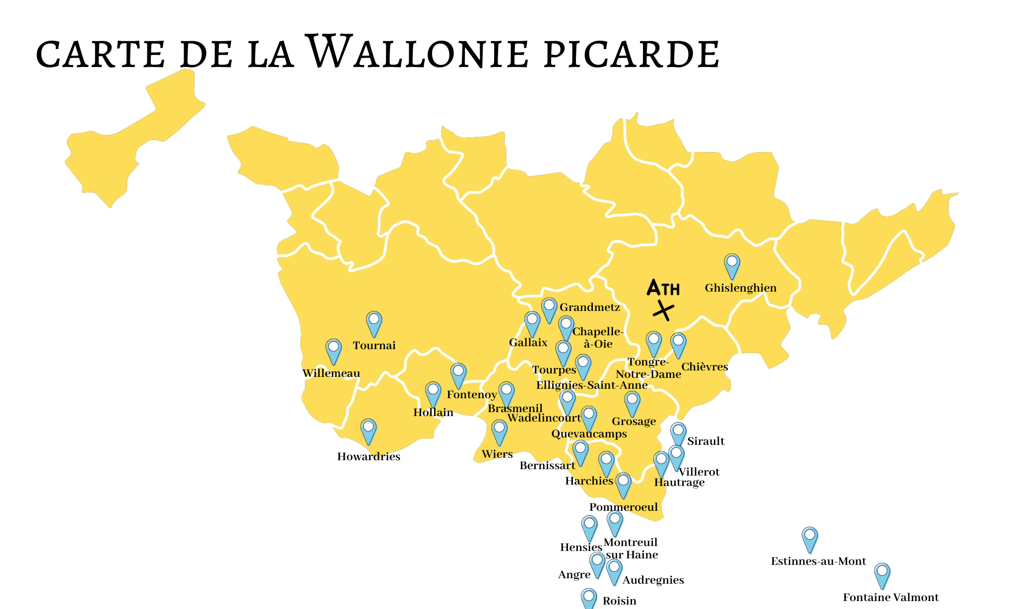 Carte des localités - Collections EGR